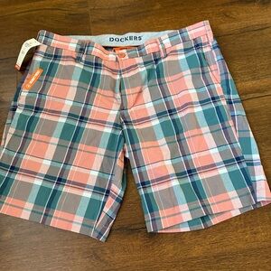 Dockers Ultimate Shorts Supreme Flex Pockets Chino Mens New Sz 38 Casual Golf